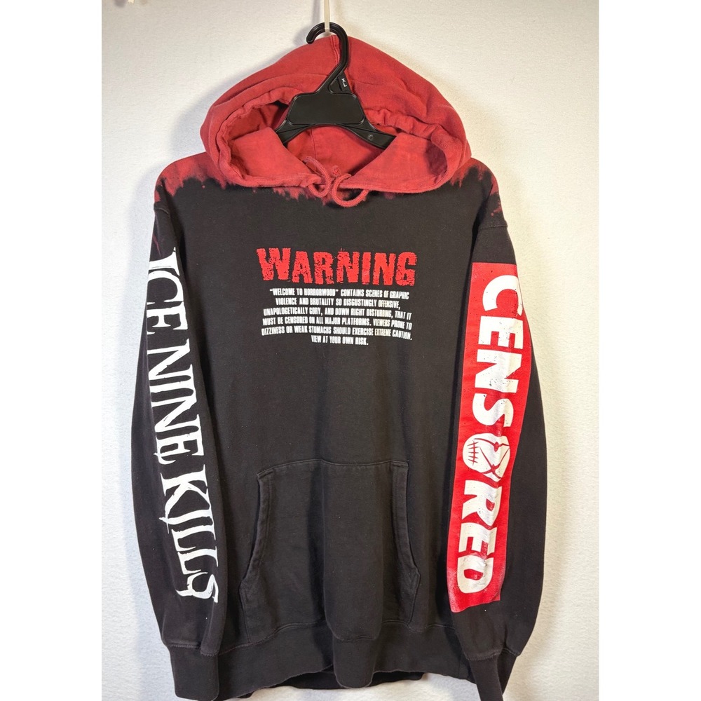 Ice Nine Kills Hoodie Mens Medium Black Red Good Horrorwood Graphic Pullover